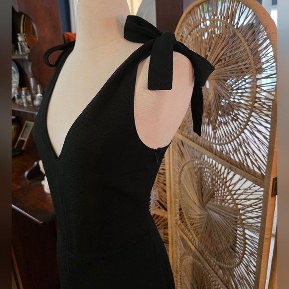 See By Chloe Sapolette Black Wide-Leg Split Leg Bow Jumpsuit Size Small - Picture 3 of 14